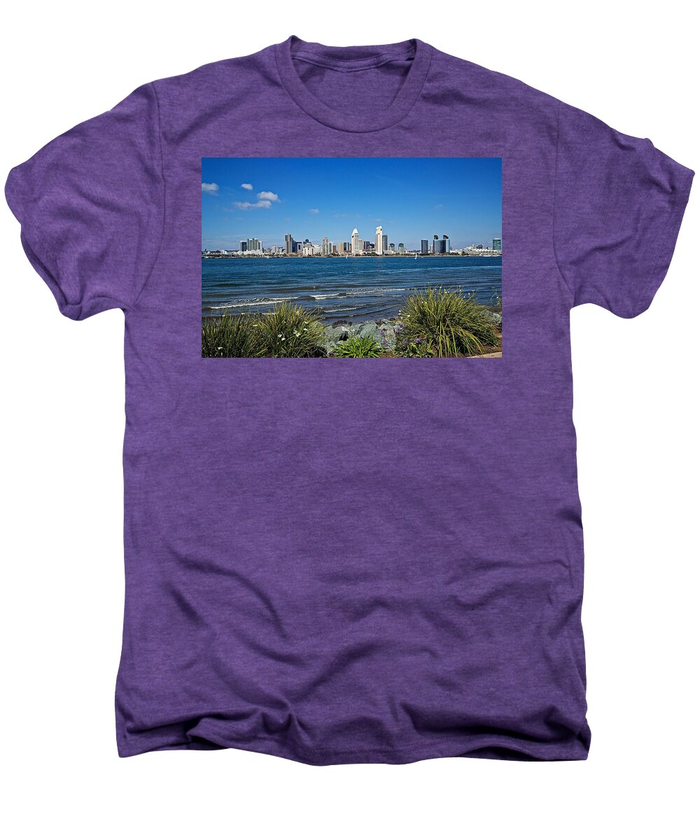 San Diego Men's Premium T-Shirt featuring the photograph San Diego by Day by Dave Files