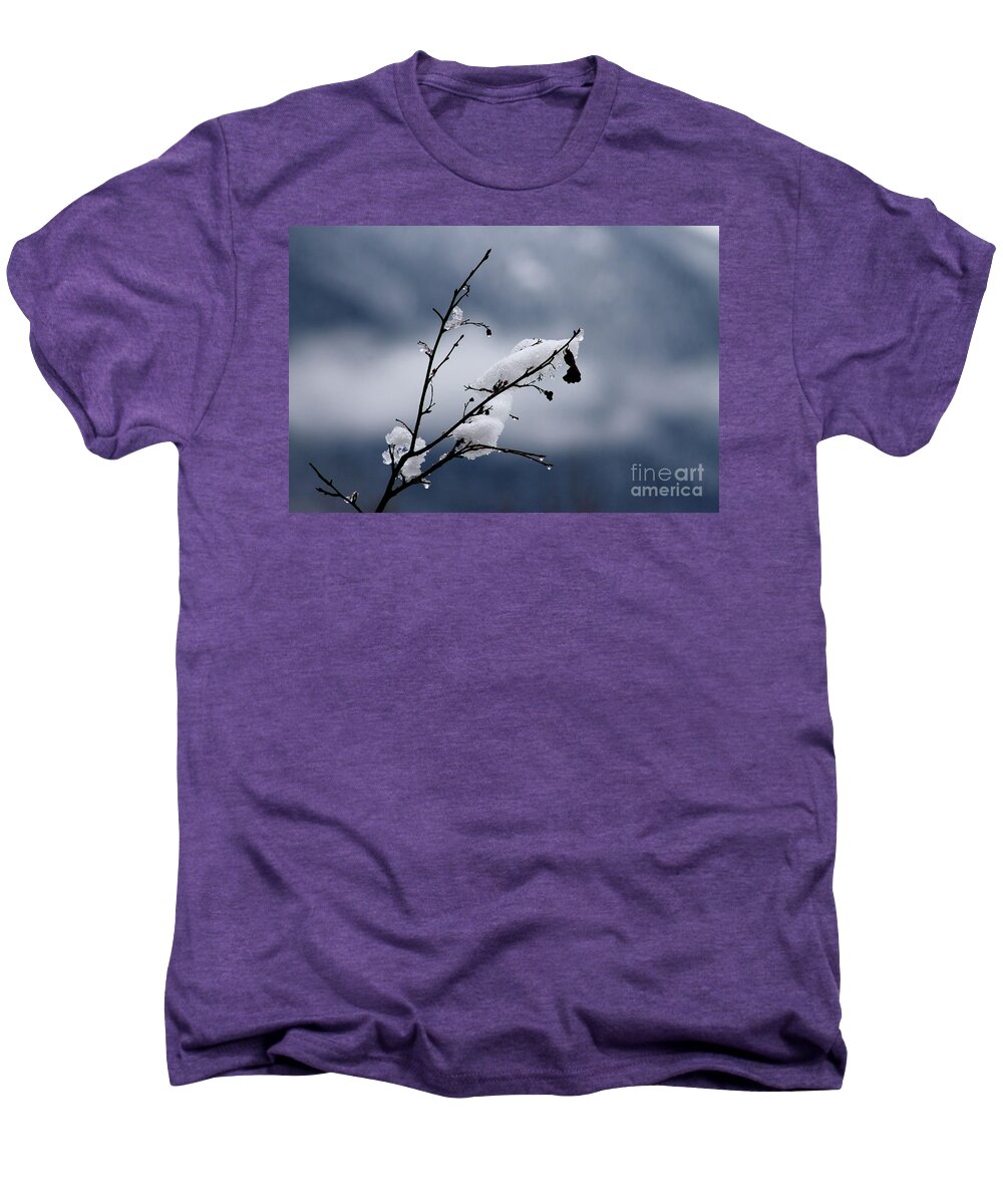 Snow Men's Premium T-Shirt featuring the photograph Snow Remains by Leone Lund