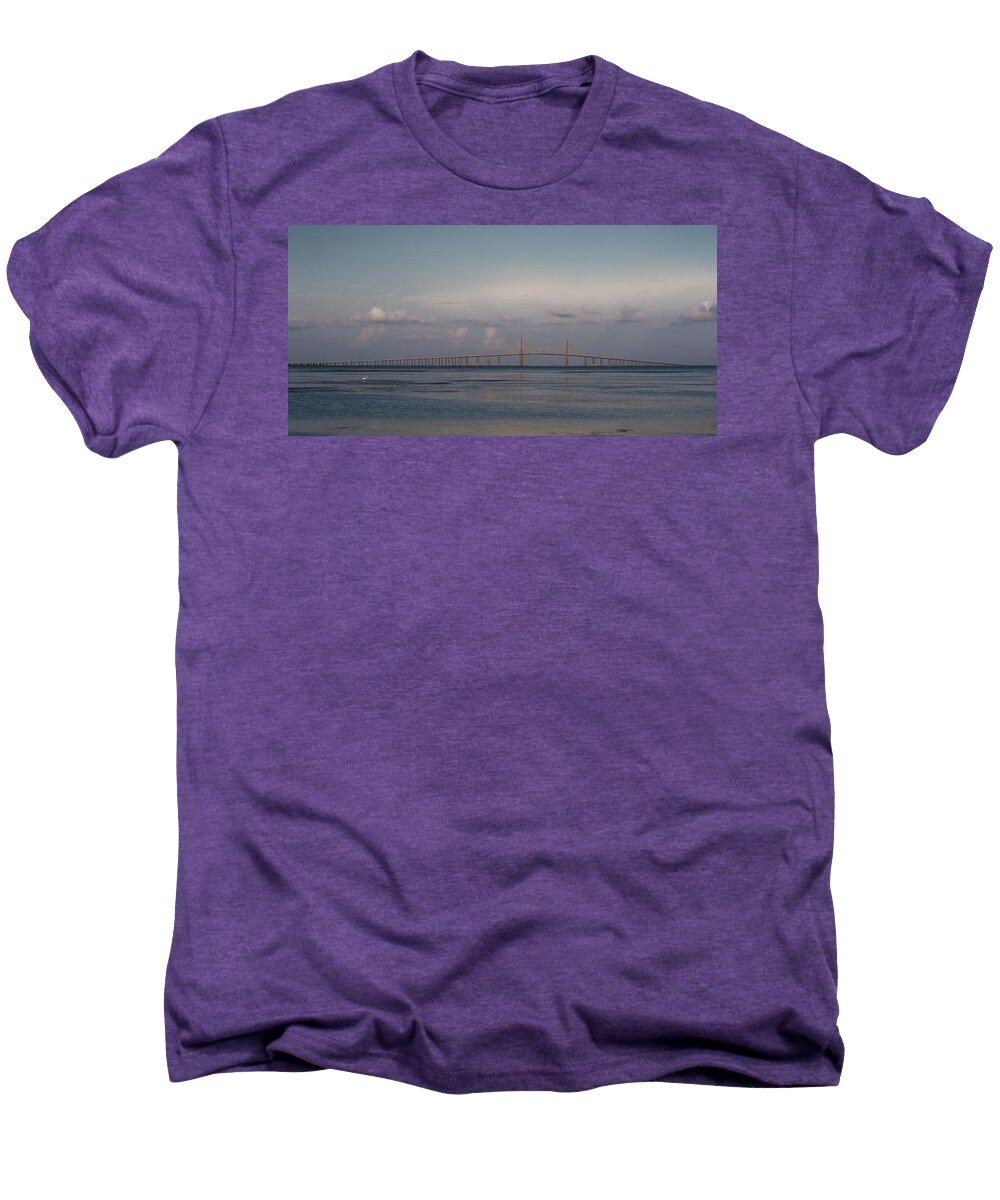 Florida Men's Premium T-Shirt featuring the photograph Sunshine Skyway Bridge by Steven Sparks