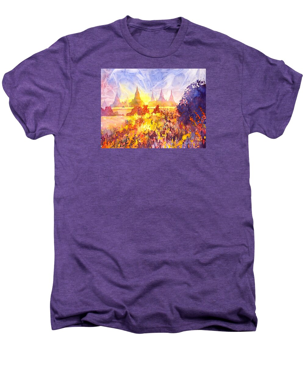 Myanmar Men's Premium T-Shirt featuring the painting That Ruined Feeling by Ryan Fox