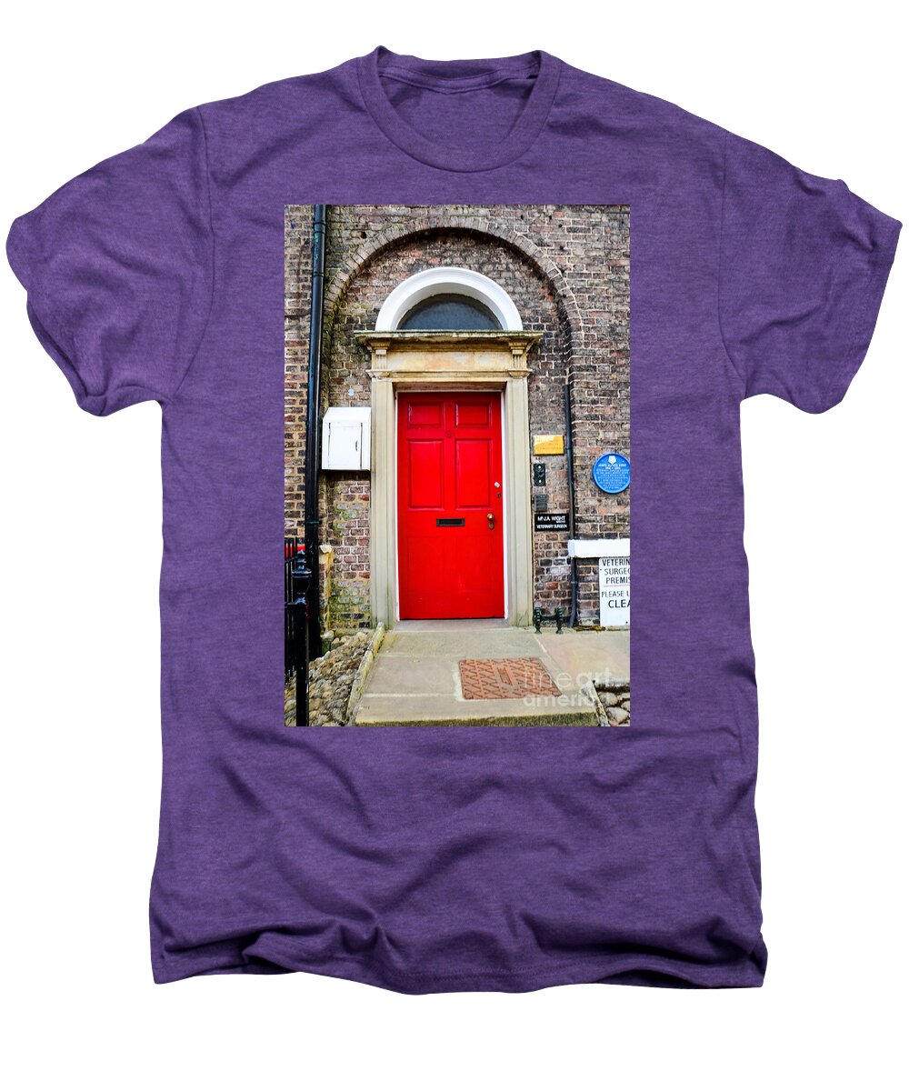 Aged Men's Premium T-Shirt featuring the photograph The Door To James Herriot's World by Mary Carol Story