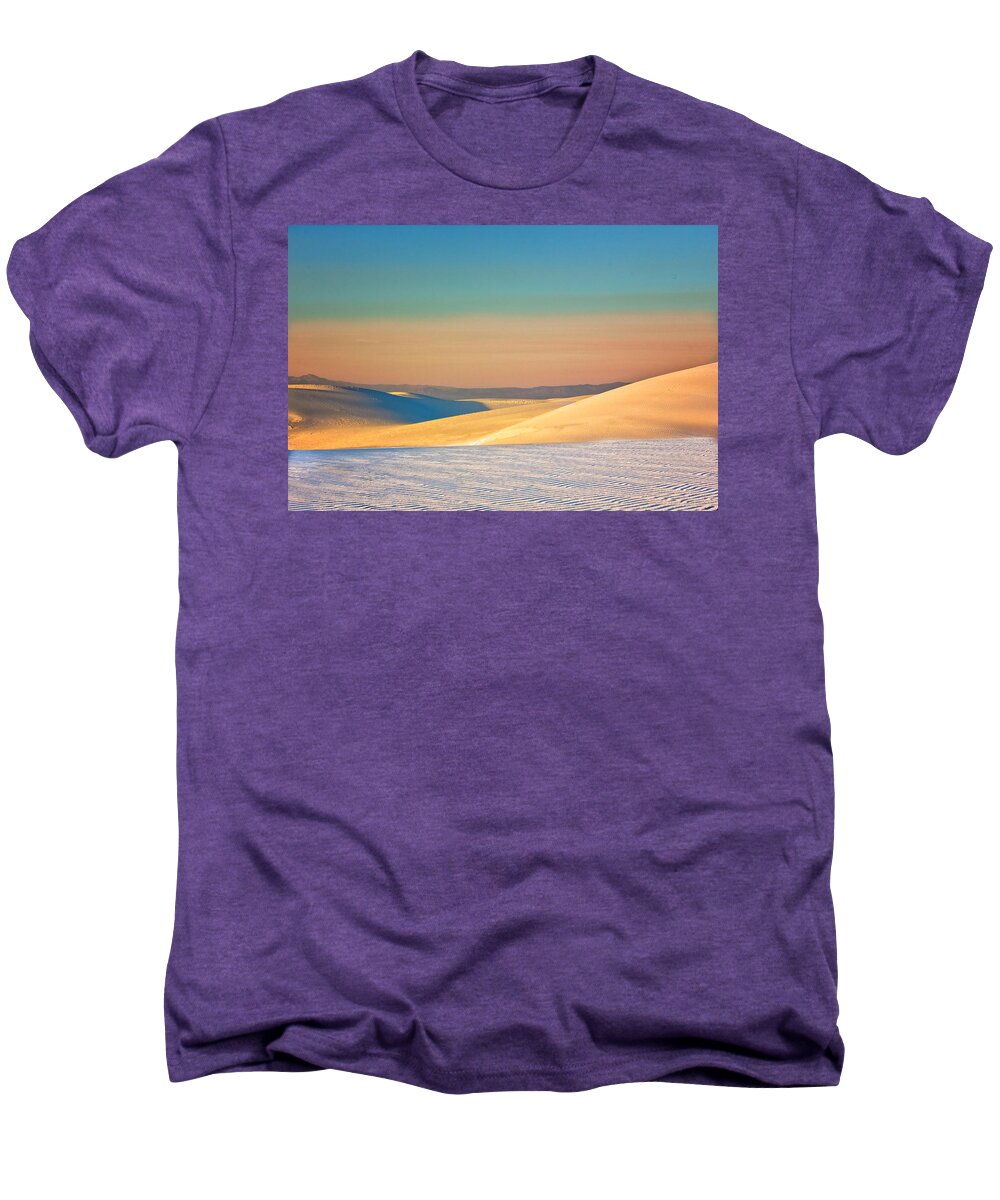 White Sands Men's Premium T-Shirt featuring the digital art White Sands Sunset by Georgianne Giese