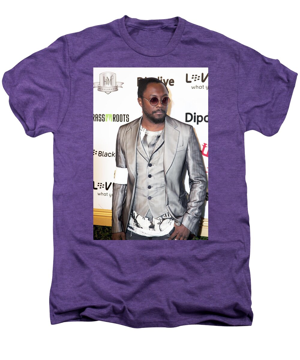 Will.i.am Men's Premium T-Shirt featuring the photograph Will.i.am by Hugh Smith
