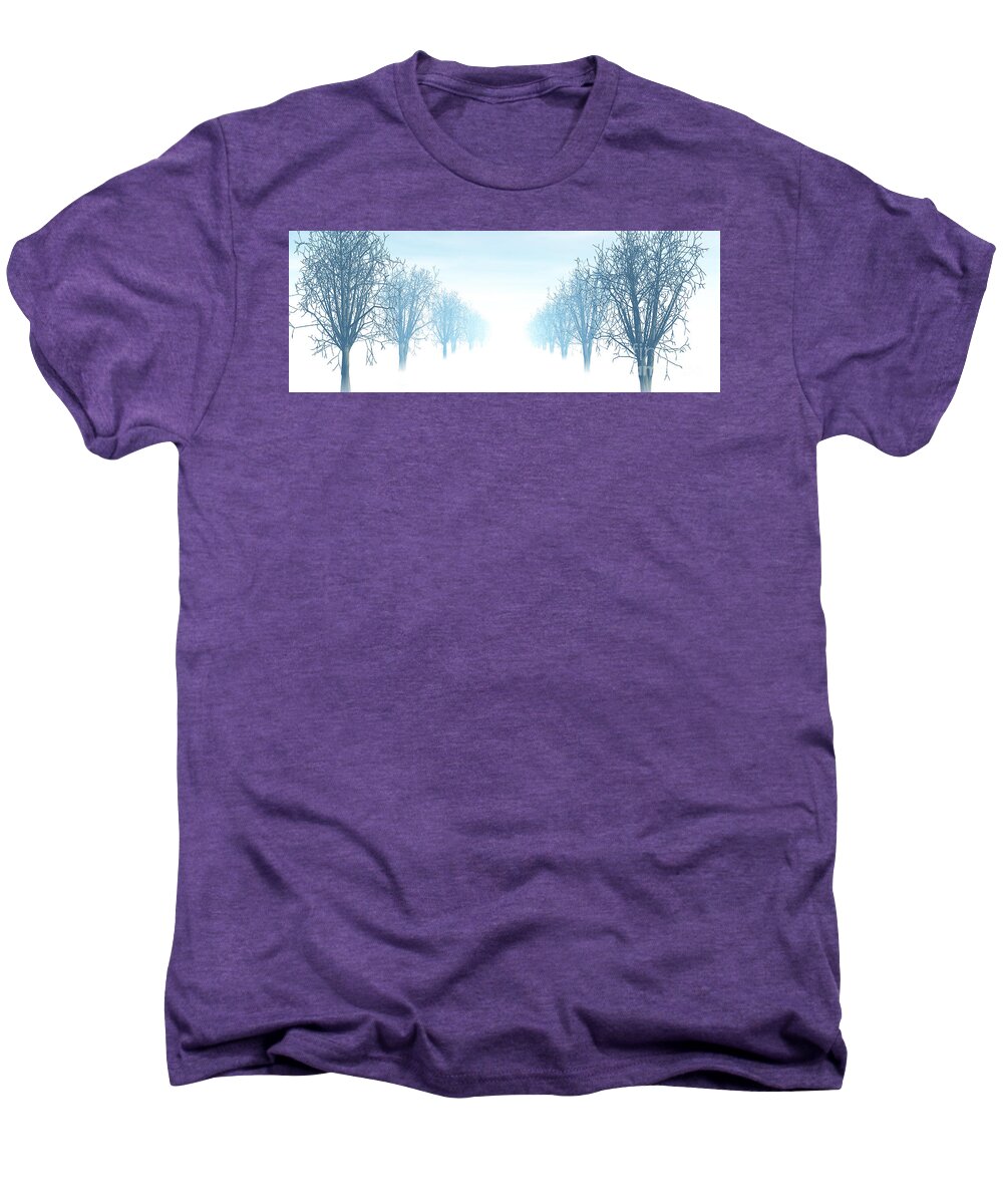 Avenue Men's Premium T-Shirt featuring the digital art Winter Avenue by Nicholas Burningham