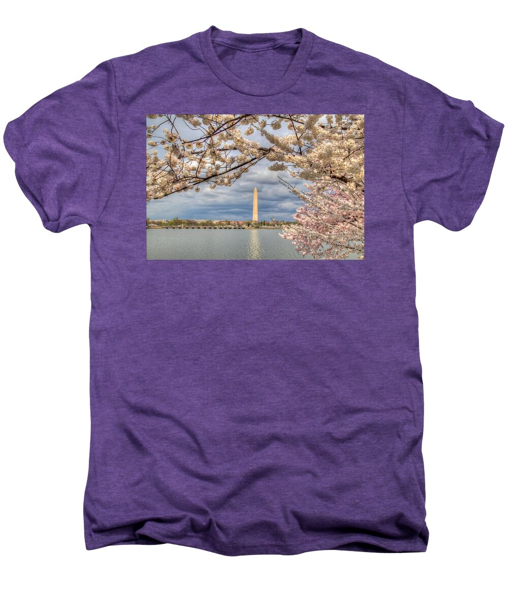 Metro Men's Premium T-Shirt featuring the photograph Cherry Blossoms Washington DC 4 by Metro DC Photography