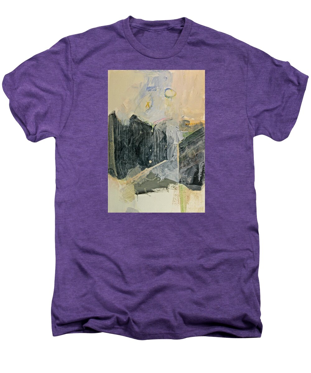 Abstract Paintings Men's Premium T-Shirt featuring the painting Hits And Mrs or Kami Hito e Detail by Cliff Spohn