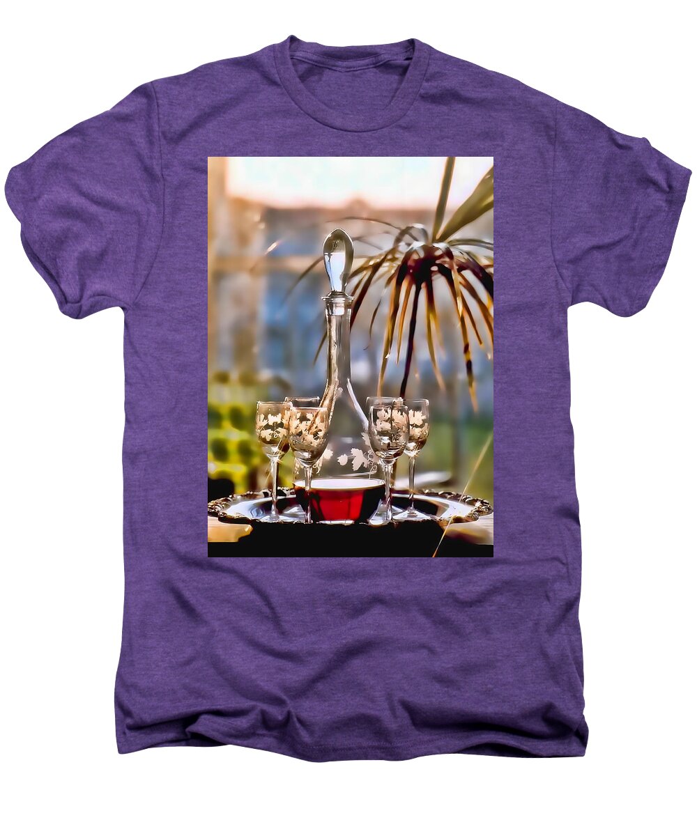 Wine Men's Premium T-Shirt featuring the photograph Wine for All by Nora Martinez