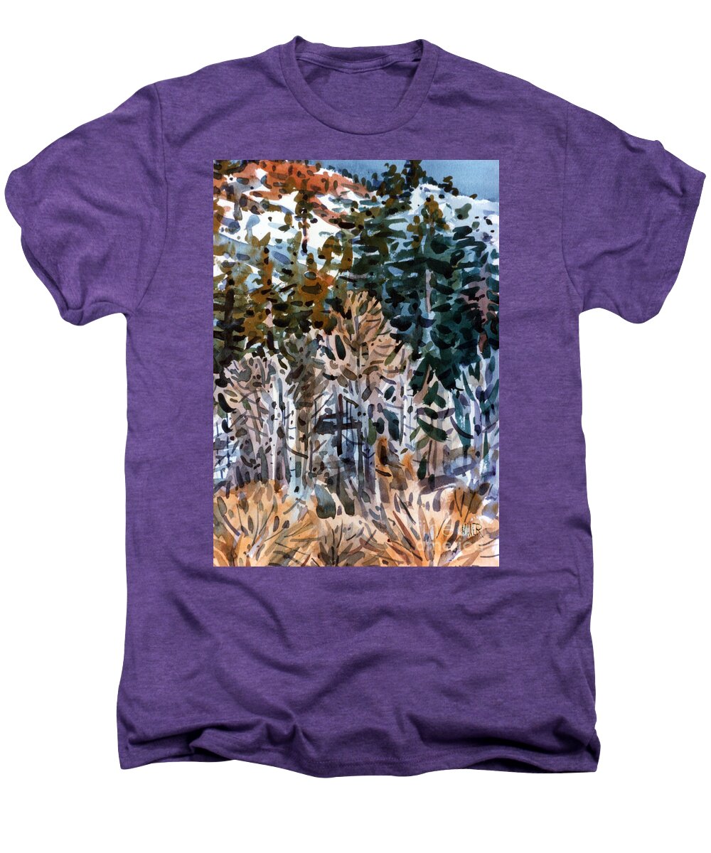 Walker River Men's Premium T-Shirt featuring the painting Along the Walker River by Donald Maier
