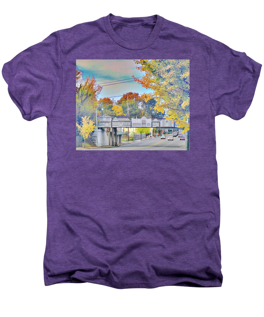 Memphis Men's Premium T-Shirt featuring the digital art Cooper Young Trestle #1 by Lizi Beard-Ward