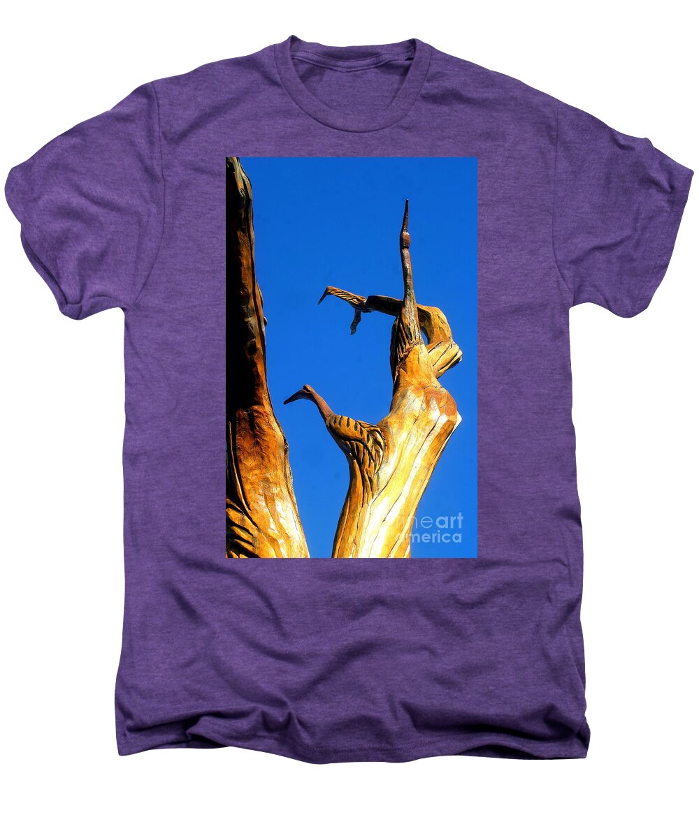 Nola Men's Premium T-Shirt featuring the photograph New Orleans Bird Tree Sculpture In Louisiana #2 by Michael Hoard
