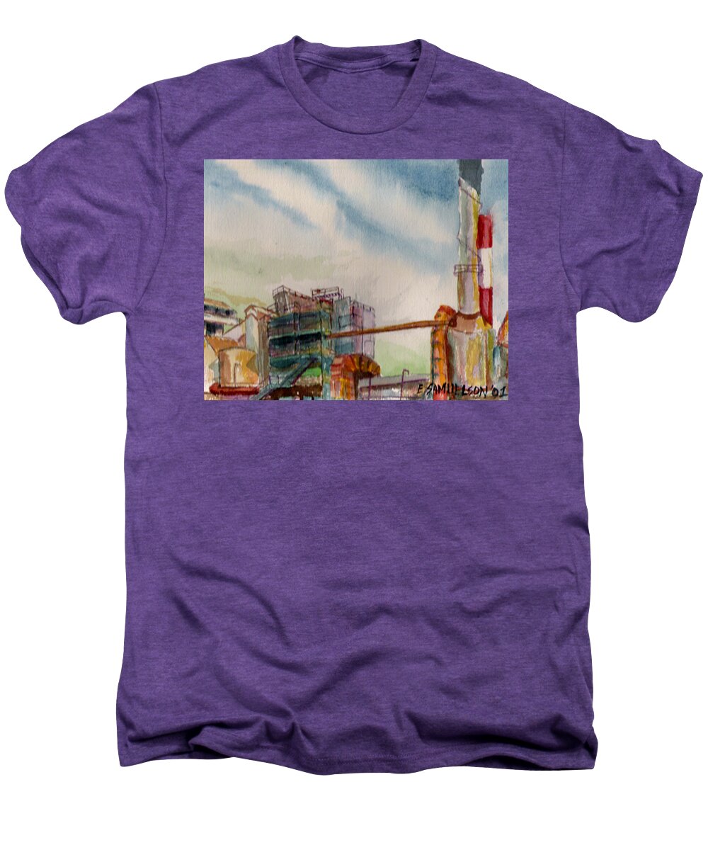 Sugar Mill Men's Premium T-Shirt featuring the painting Paia Mill 2 #1 by Eric Samuelson
