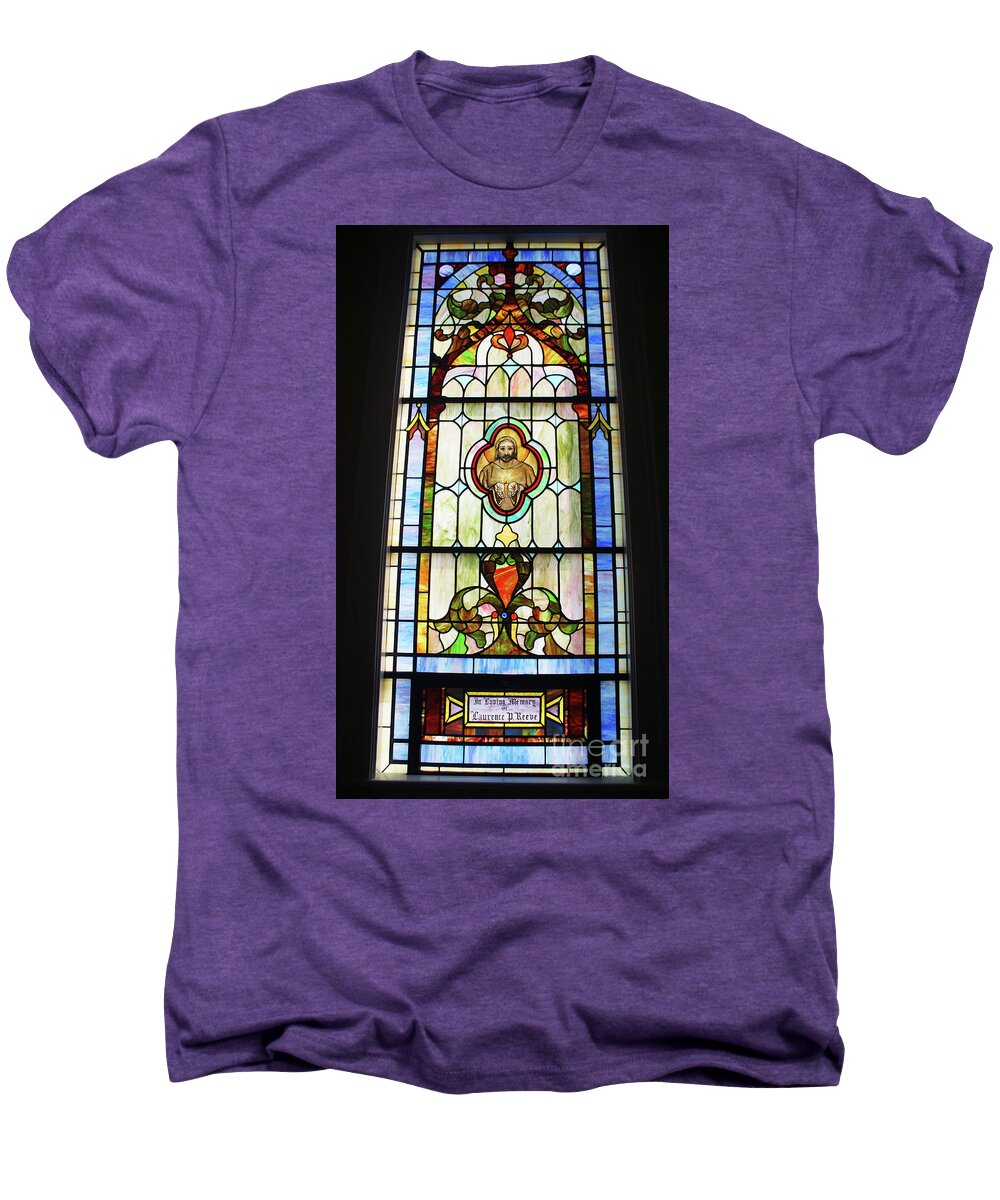 The Mattituck Presbyterian Church Men's Premium T-Shirt featuring the photograph Mattituck Presbyterian Church #2 by Steven Spak