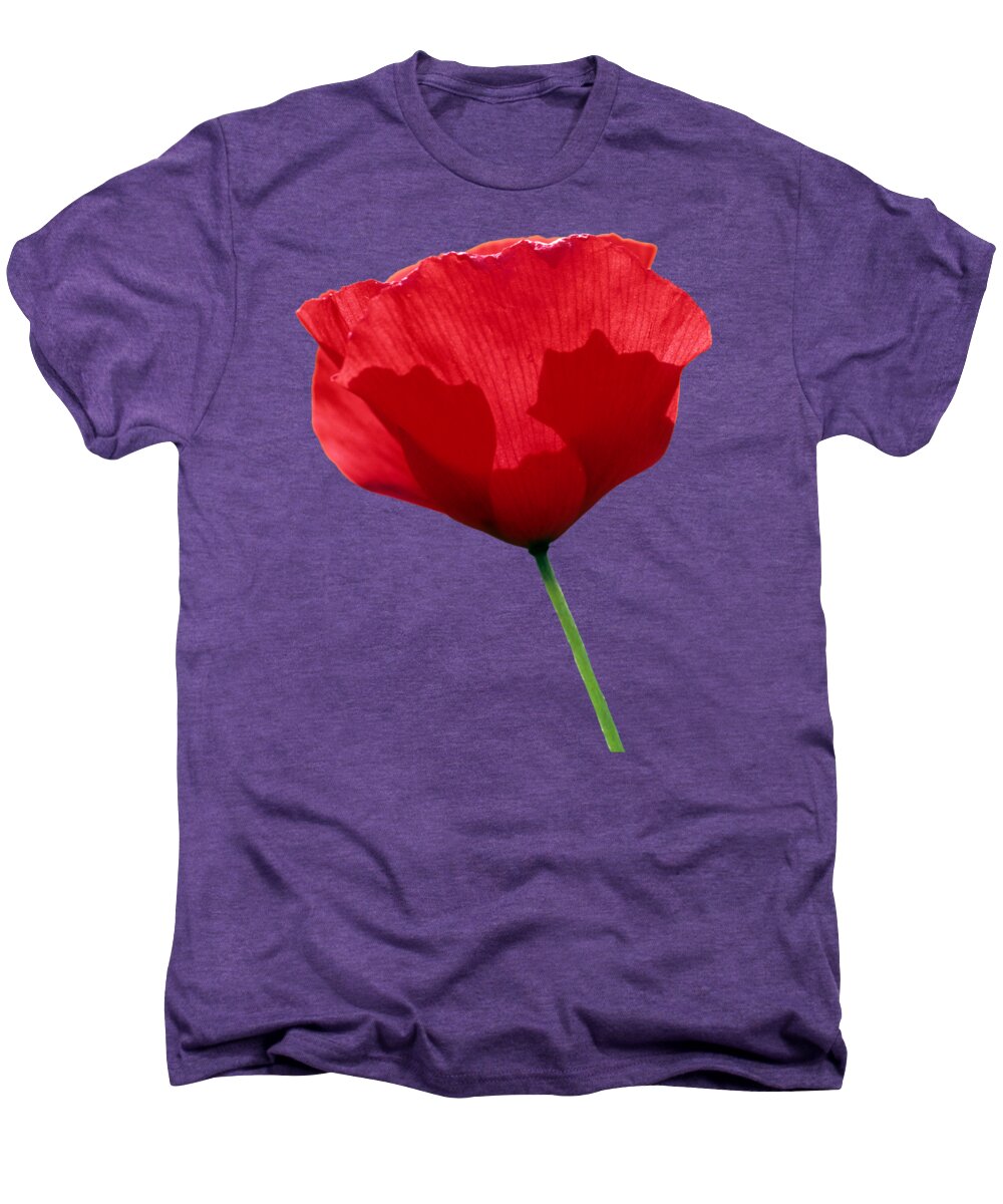 Poppy; Corn Poppy; Papaver Rhoeas; Red; Flower; Wild; Plant; Spring; Flowers; Photograph; Photography; Springtime; Season; Nature; Natural; Natural Environment; Flora; Bloom; Blooming; Blossom; Blossoming; Color; Colorful; Country; Countryside; Macro; Close-up; Detail; Details; Poppies; T-shirts; Slim Fit T-shirts; V-neck T-shirts; Long Sleeve T-shirts; Sweatshirts; Hoodies; Youth T-shirts; Toddler T-shirts; Baby Onesies; Women's T-shirts; Women's V-neck T-shirts; Junior T-shirts Men's Premium T-Shirt featuring the photograph Poppy flower #25 by George Atsametakis
