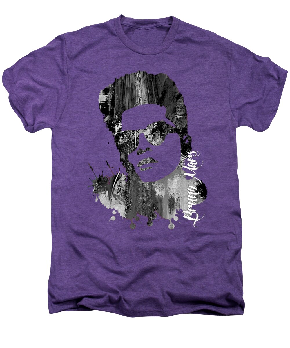 Bruno Mars Men's Premium T-Shirt featuring the mixed media Bruno Mars Collection #4 by Marvin Blaine