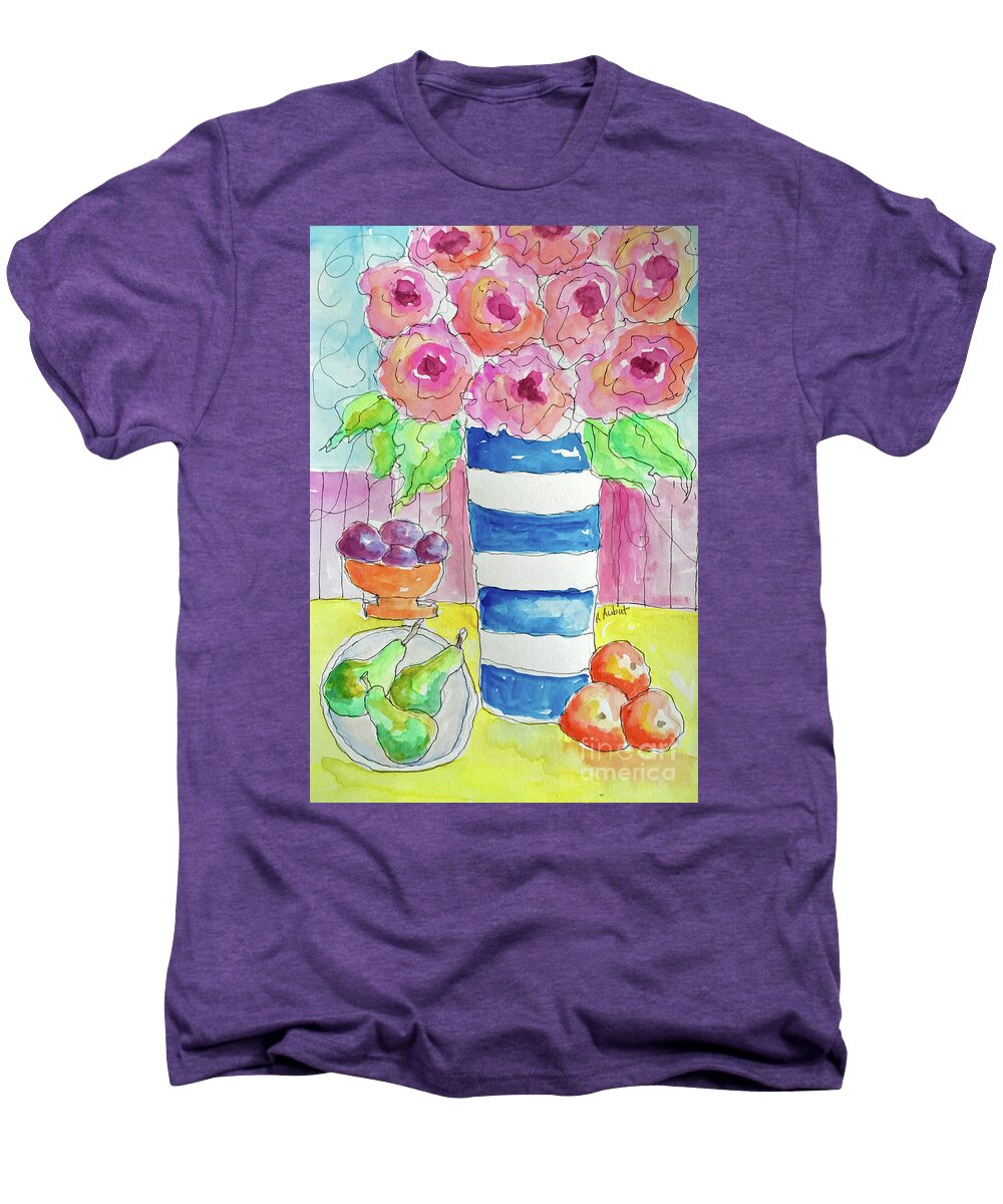 Fruit Men's Premium T-Shirt featuring the painting Fruit Salad by Rosemary Aubut