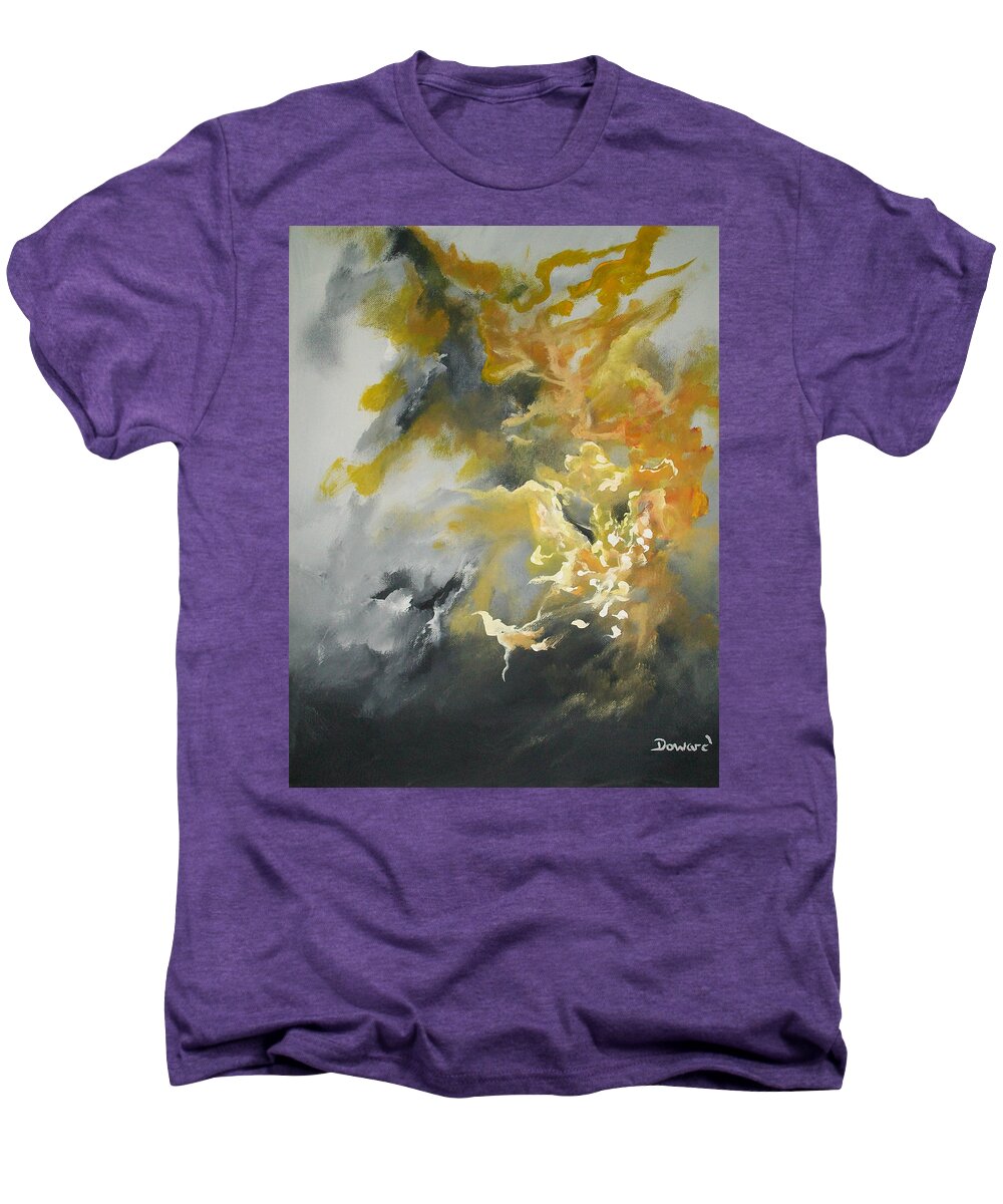  Men's Premium T-Shirt featuring the painting Abstract #026 by Raymond Doward