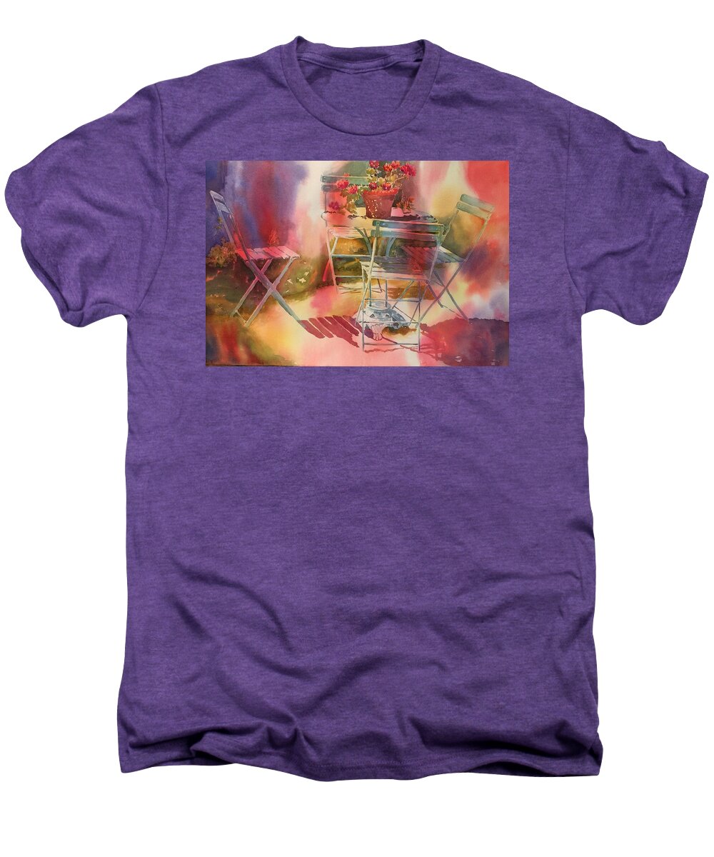 Impressionism Men's Premium T-Shirt featuring the painting Afternoon Light Giverny, France by Tara Moorman