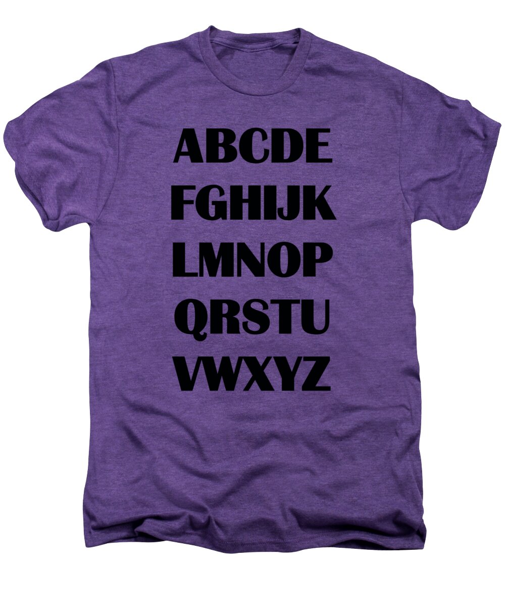 Abc Men's Premium T-Shirt featuring the photograph Alphabet T-Shirt by Edward Fielding