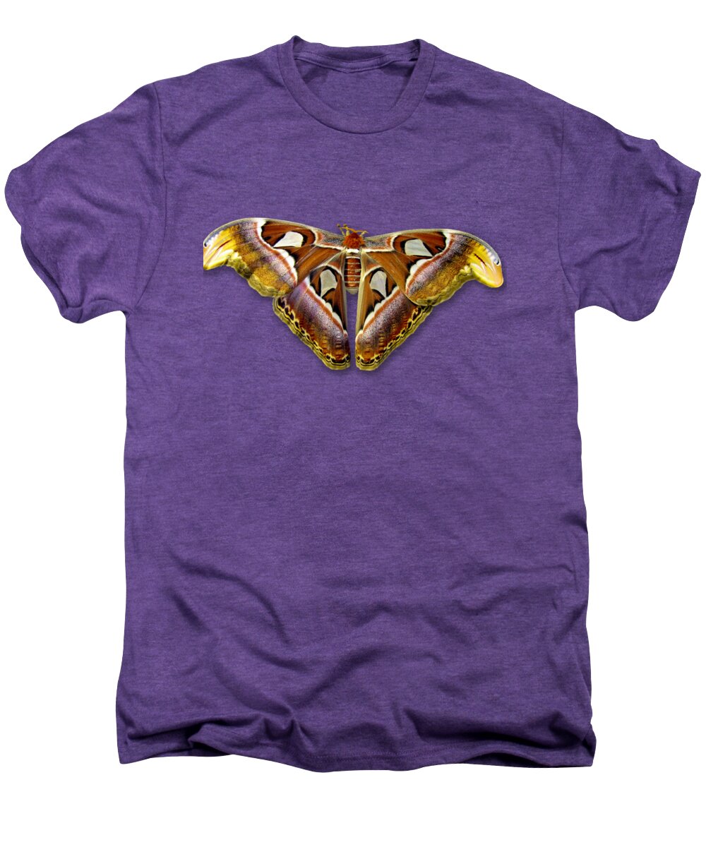 Giant Men's Premium T-Shirt featuring the photograph Atlas Moth 2 Sehemu Mbili Unyenyekevu by Bob Slitzan