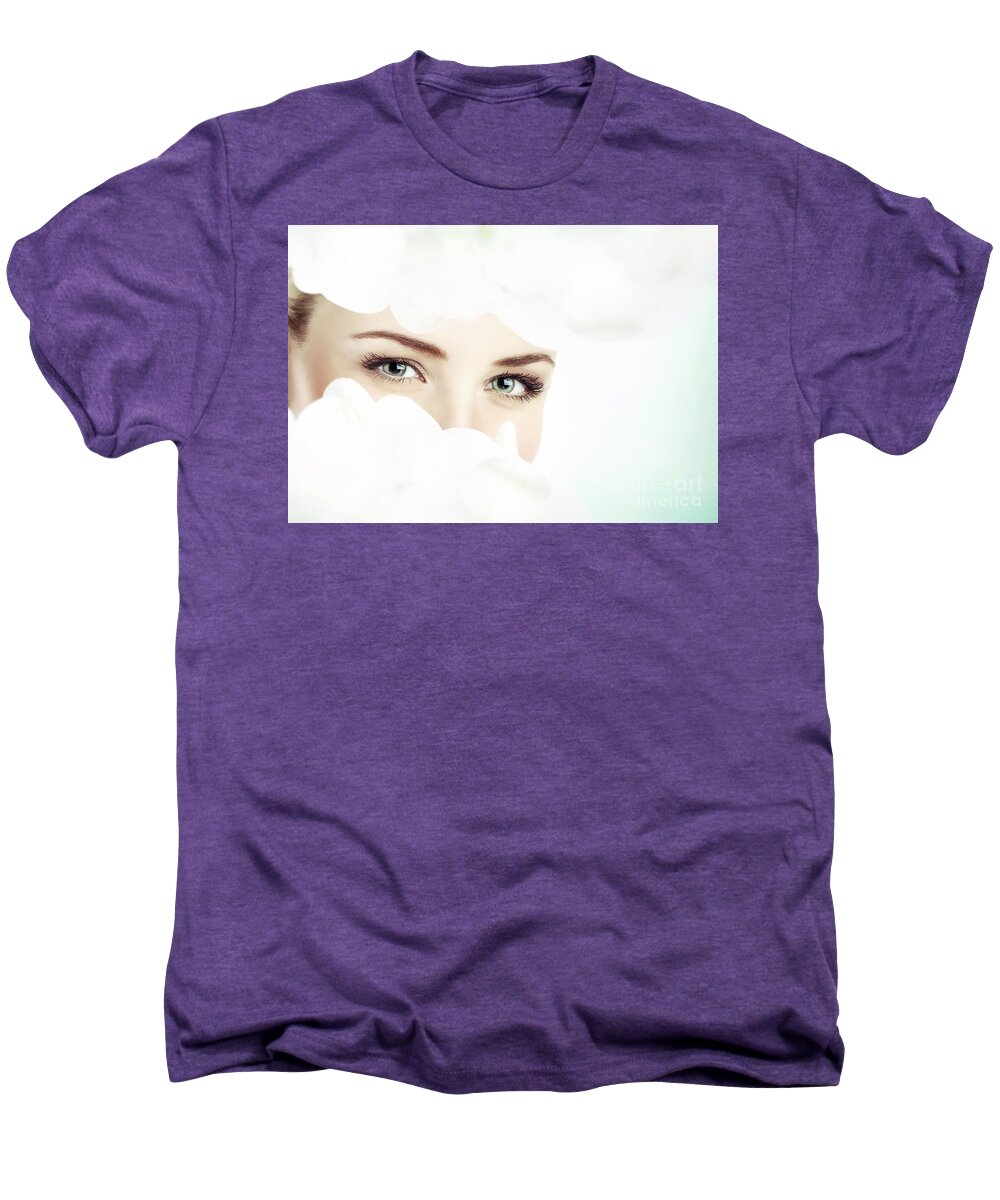 Beautiful Men's Premium T-Shirt featuring the photograph Beautiful women's eyes by Anna Om