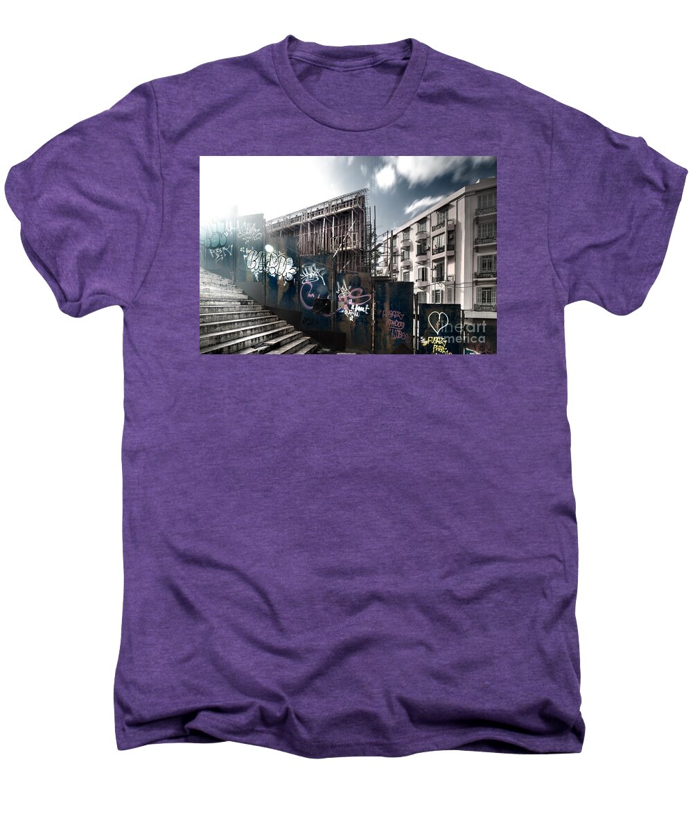 Aged Men's Premium T-Shirt featuring the photograph Beirut city by Anna Om