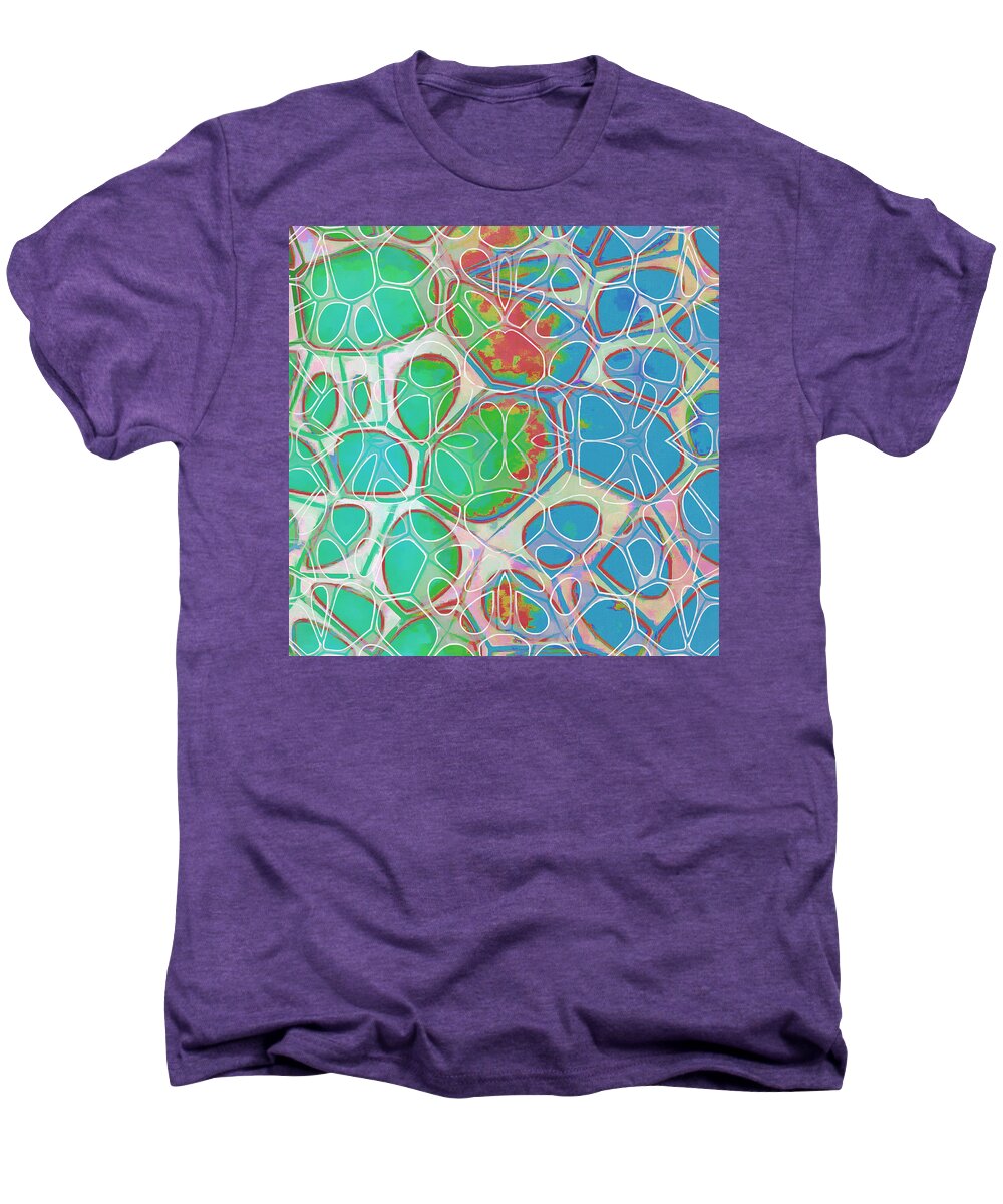 Painting Men's Premium T-Shirt featuring the painting Cell Abstract 10 by Edward Fielding