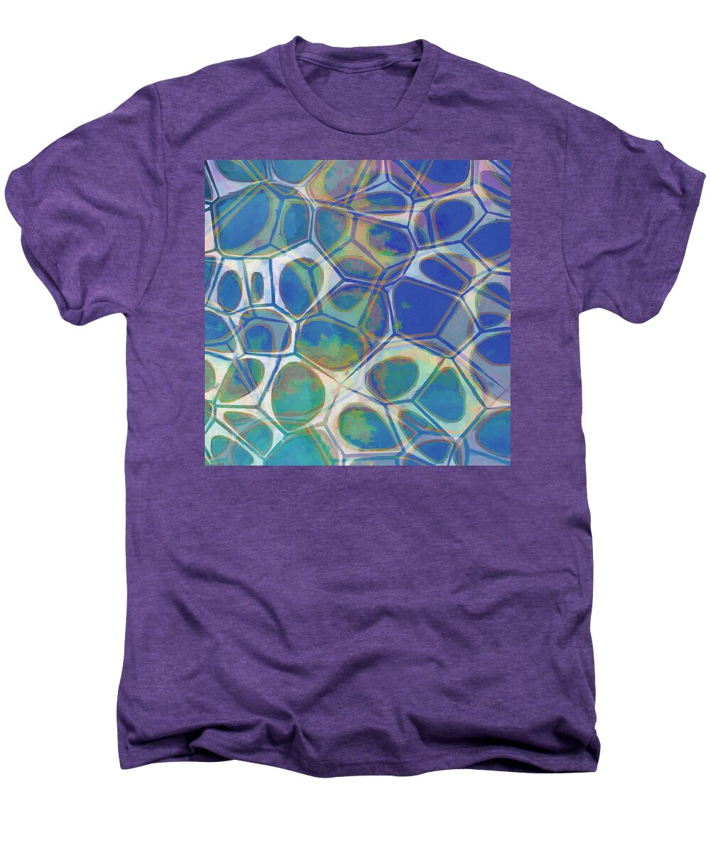 Painting Men's Premium T-Shirt featuring the painting Cell Abstract 13 by Edward Fielding