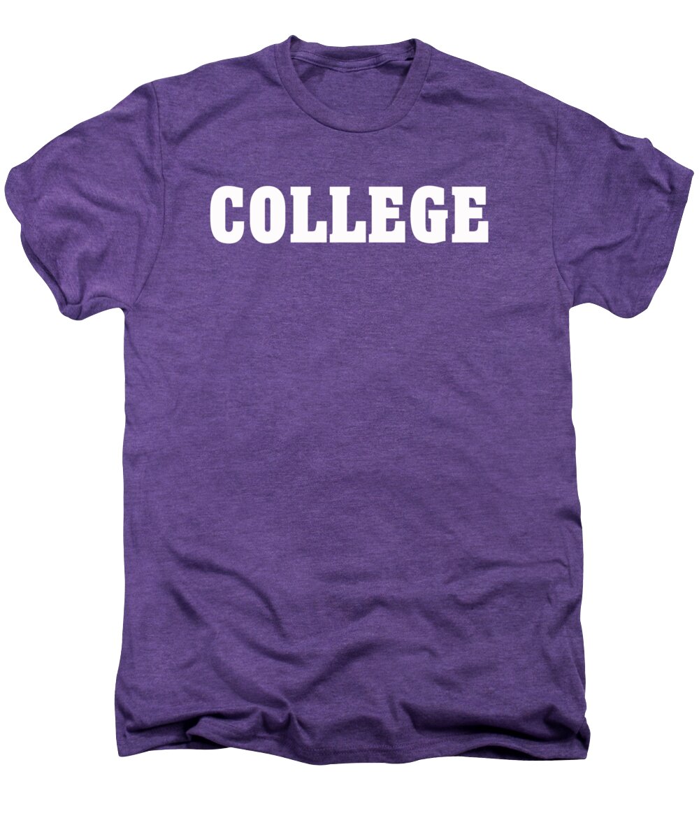 Generic Men's Premium T-Shirt featuring the drawing College tee by Edward Fielding