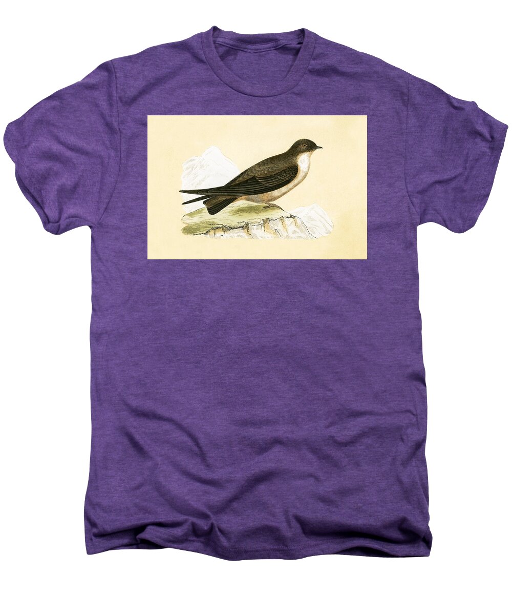 Bird Men's Premium T-Shirt featuring the painting Crag Swallow by English School