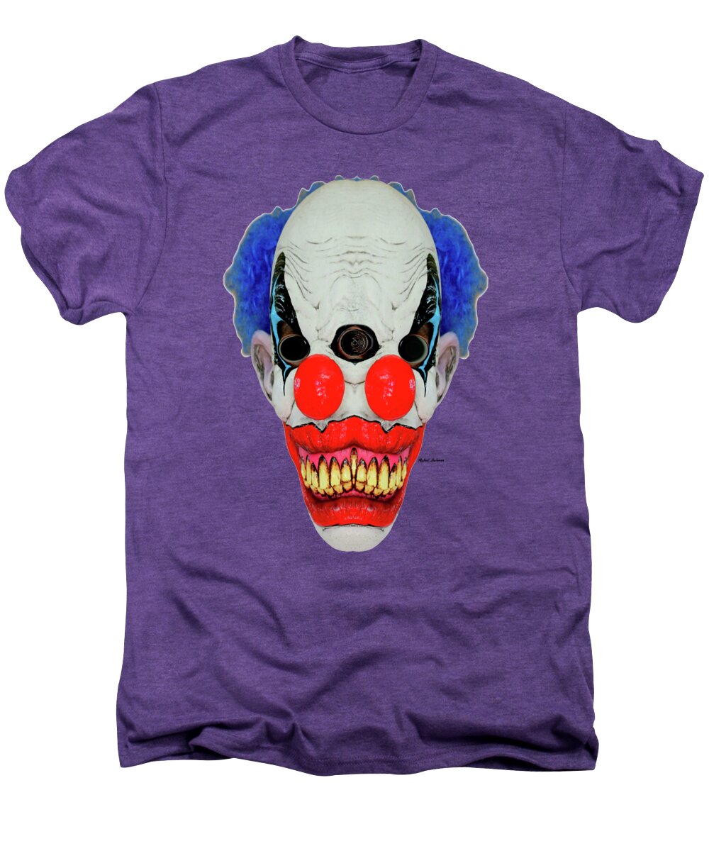 Rafael Salazar Men's Premium T-Shirt featuring the digital art Creepy Clown by Rafael Salazar