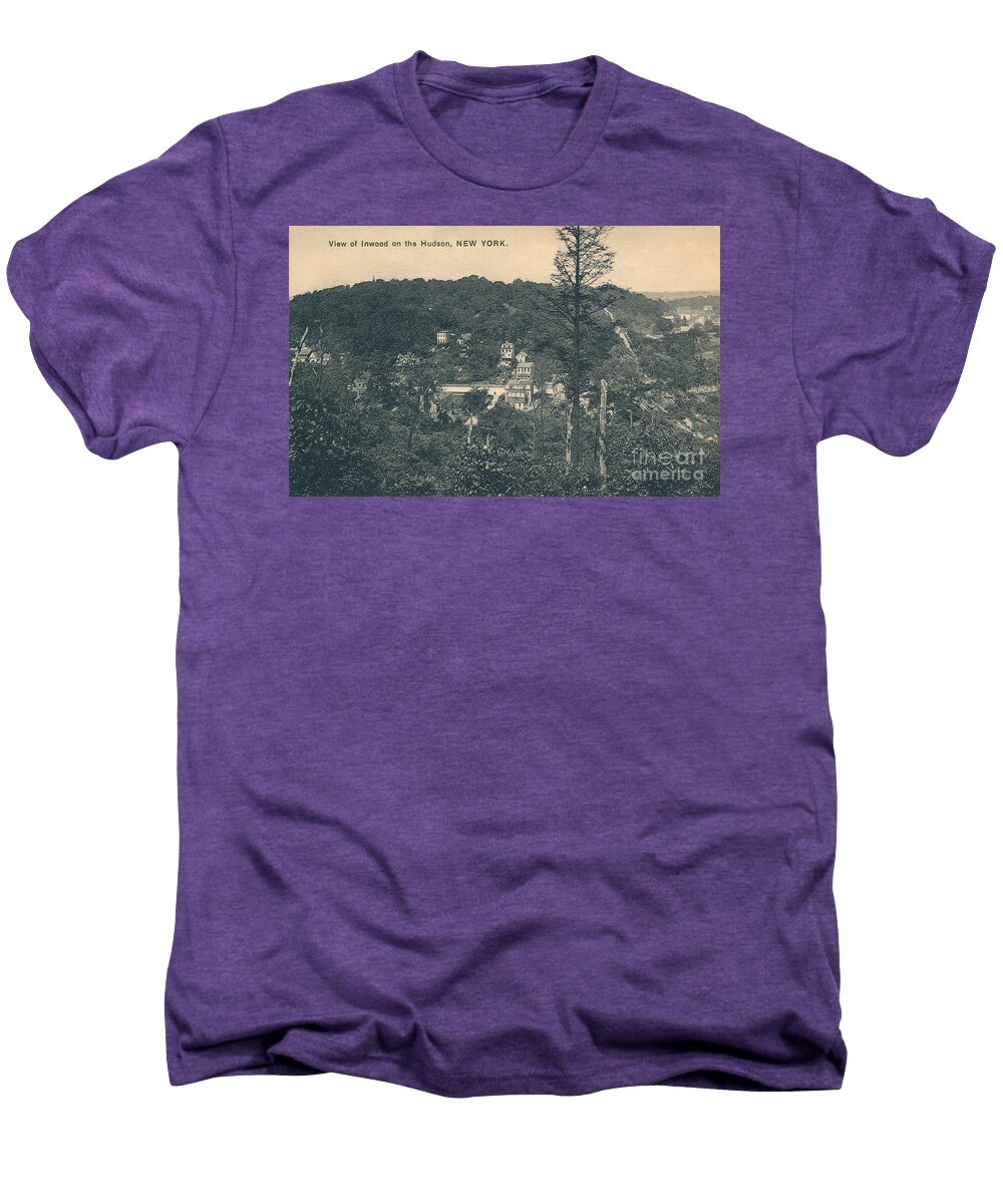 Postcard Men's Premium T-Shirt featuring the photograph Dyckman Street at turn of the century by Cole Thompson