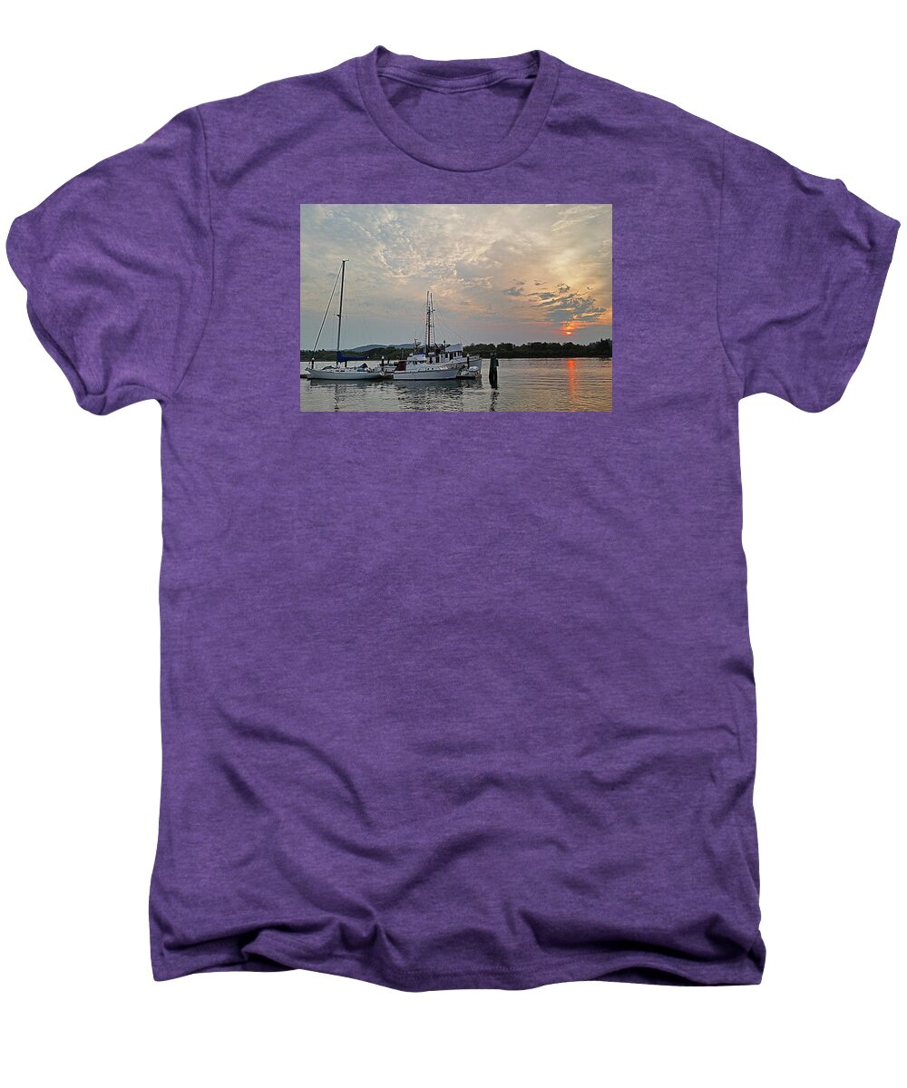 Boats Men's Premium T-Shirt featuring the photograph Early Morning Calm by Suzy Piatt