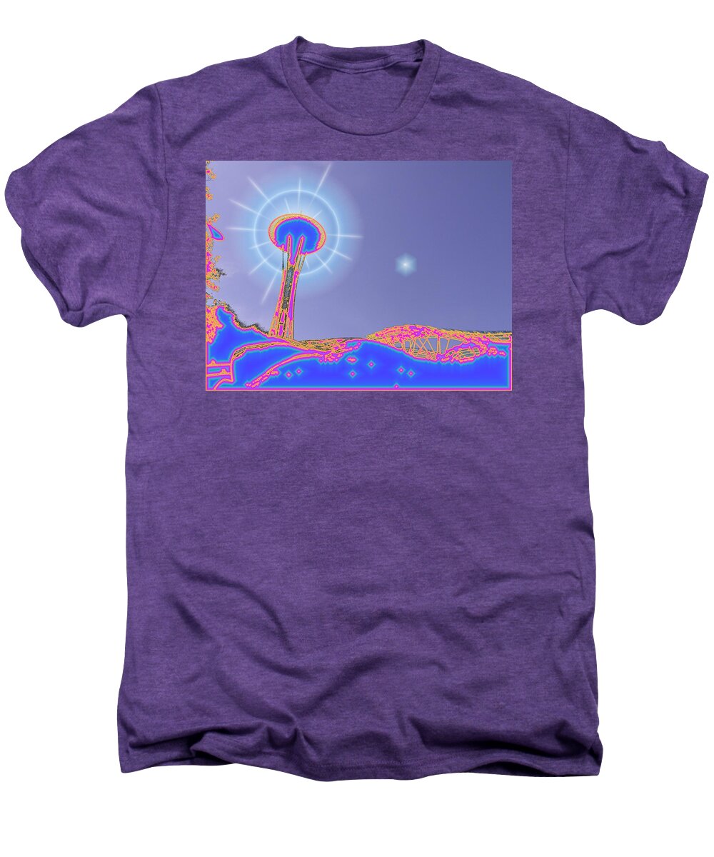 Seattle Men's Premium T-Shirt featuring the photograph Electric Needle by Tim Allen