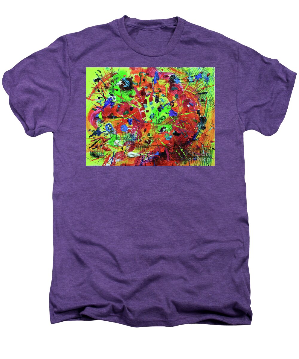Painting Men's Premium T-Shirt featuring the painting Fiesta by Jeanette French