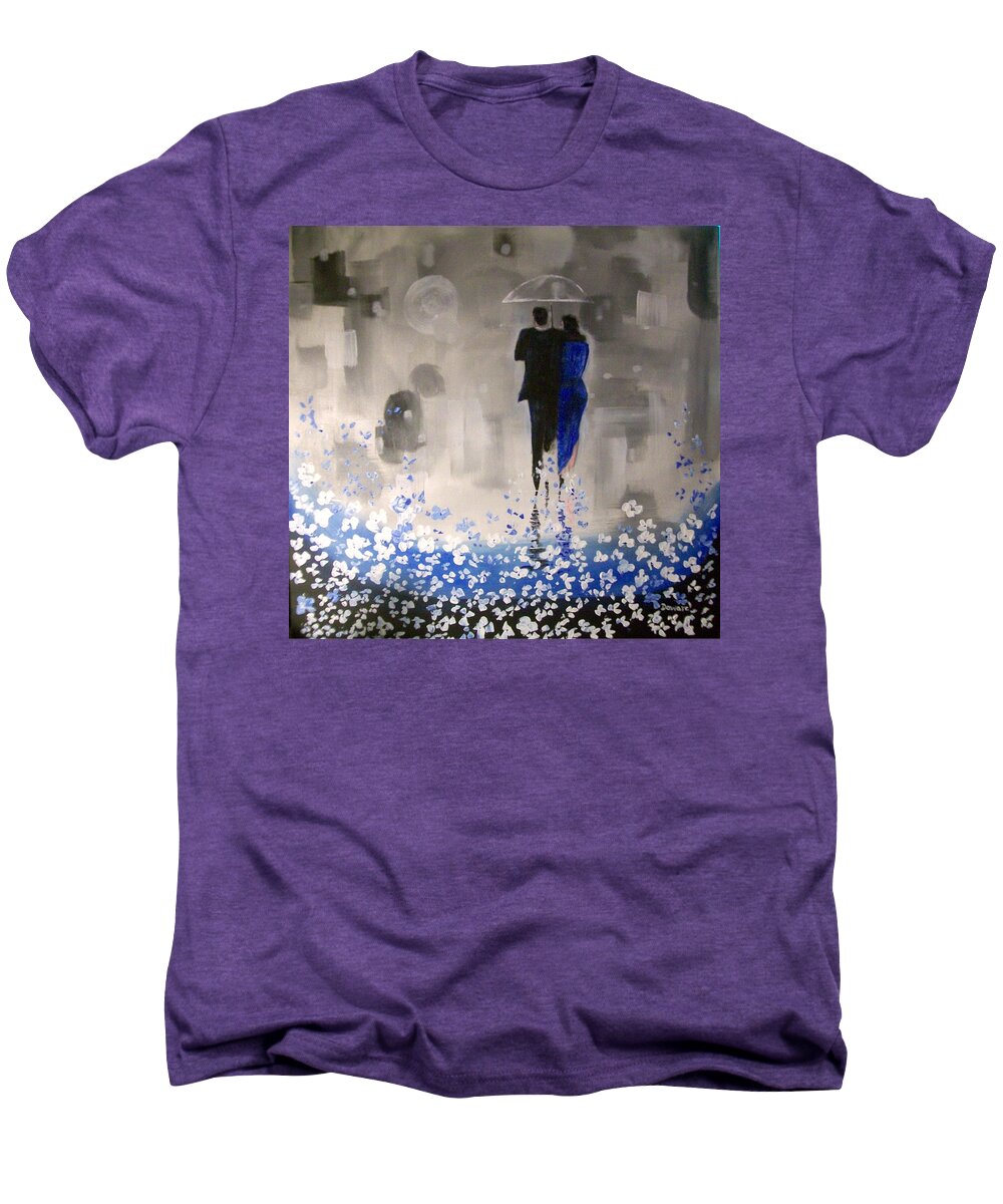 Art Men's Premium T-Shirt featuring the painting Forever Love by Raymond Doward