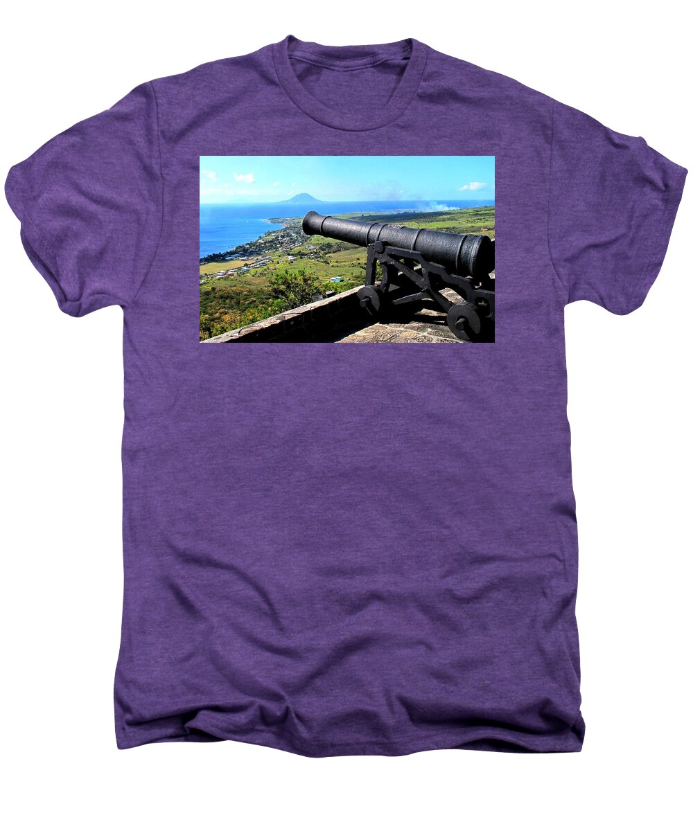 Brimstone Men's Premium T-Shirt featuring the photograph Guarding The Channel by Ian MacDonald