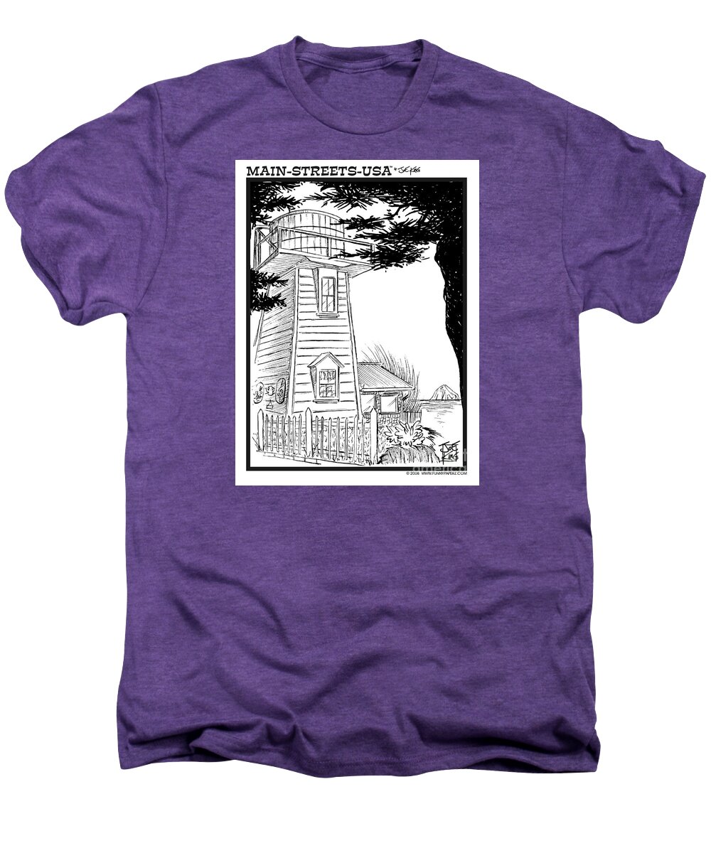 Street Scape Men's Premium T-Shirt featuring the digital art Gull Cottage by Joe King