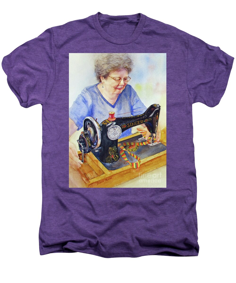 Sister Men's Premium T-Shirt featuring the painting My Sister's Joy by Bonnie Rinier