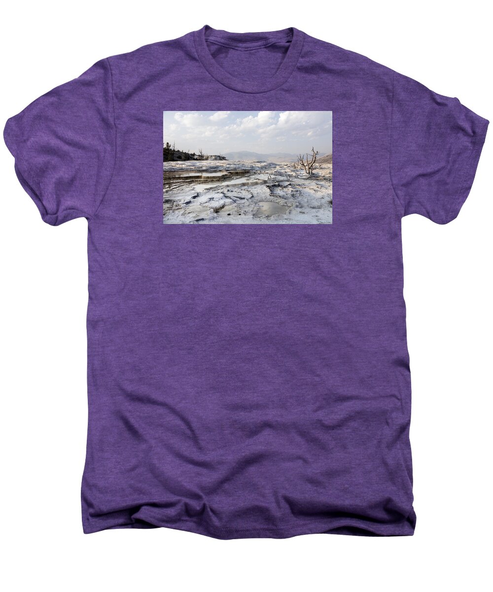 Carol M. Highsmith Men's Premium T-Shirt featuring the photograph Mystic Scene from the Lower Terrace in Yellowstone National Park by Carol M Highsmith