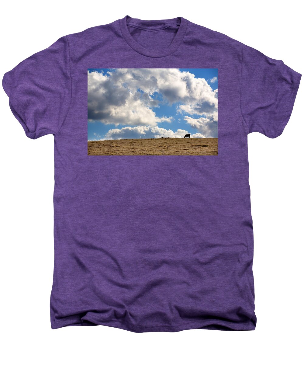 Big Sky Men's Premium T-Shirt featuring the photograph Not a Cow in the Sky by Peter Tellone