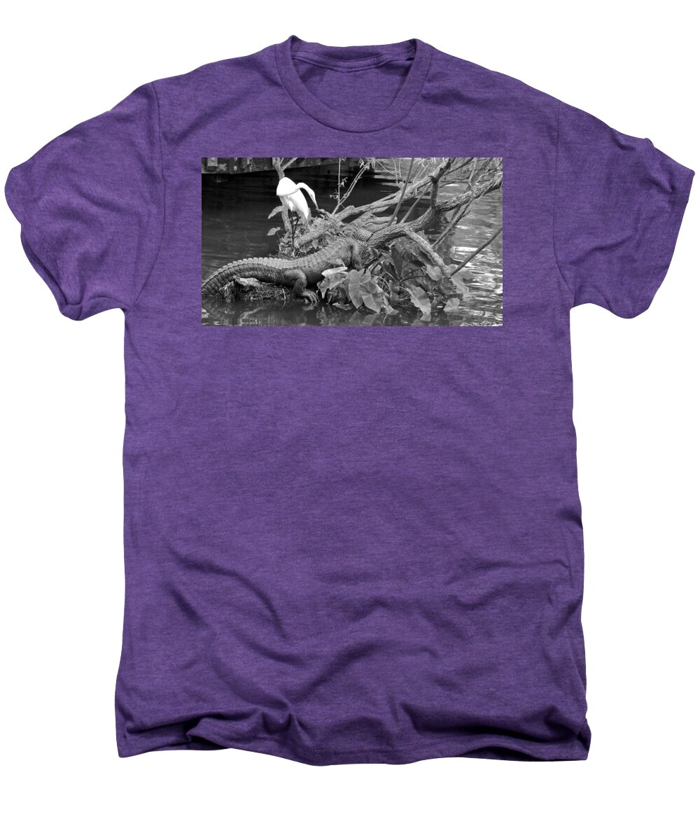 Alligator Men's Premium T-Shirt featuring the photograph Oh What Big Feet You Have by Carol Bradley
