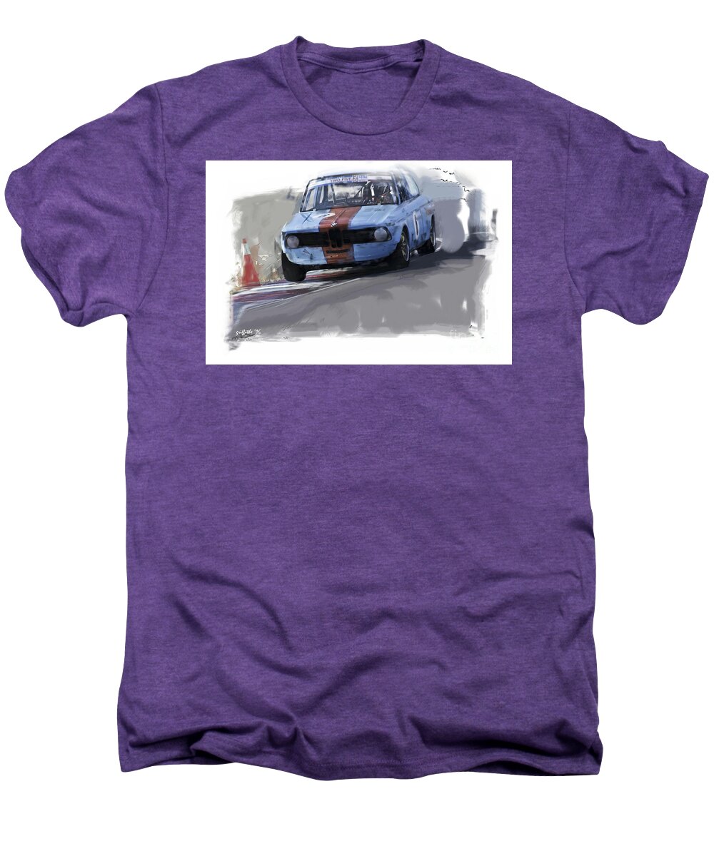 Bmw Men's Premium T-Shirt featuring the photograph On Track 2002 by Tom Griffithe