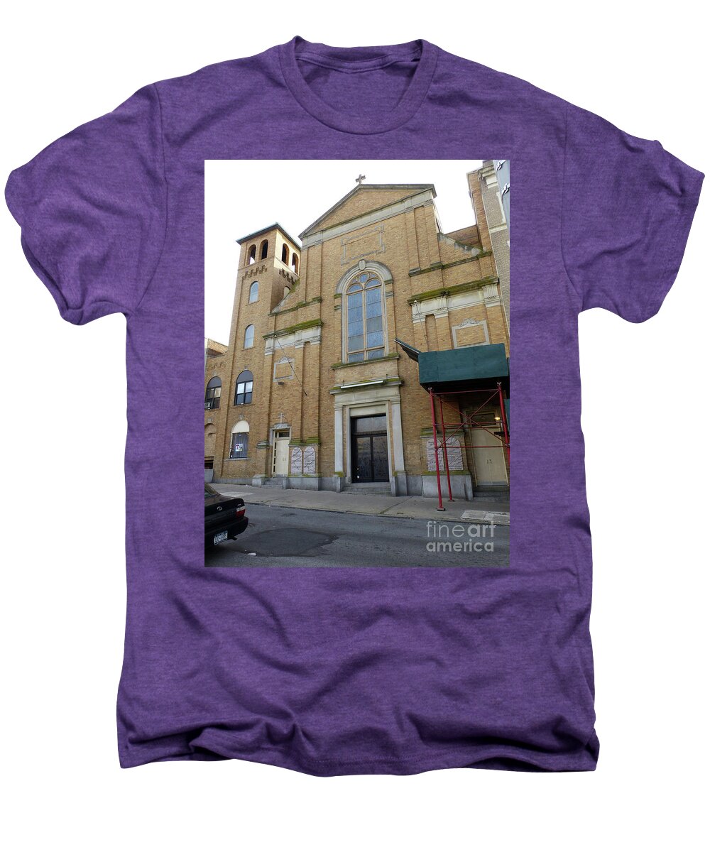 Our Lady Of Pity Men's Premium T-Shirt featuring the photograph Our Lady of Pity Church by Steven Spak