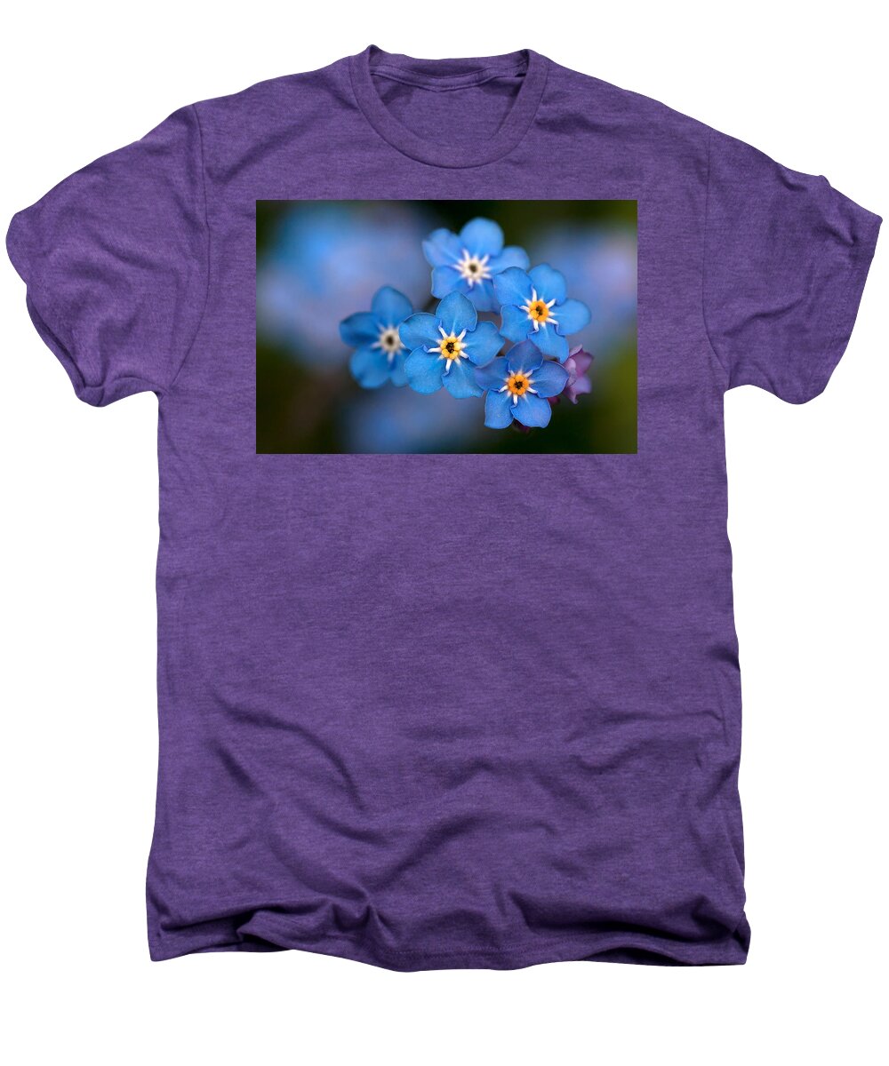 Forget Me Not Flower Men's Premium T-Shirt featuring the photograph Out of the Blue by Shirley Mitchell