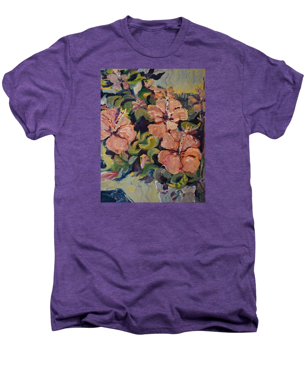 Flowers Men's Premium T-Shirt featuring the painting Passion in Dubrovnik by Julie Todd-Cundiff