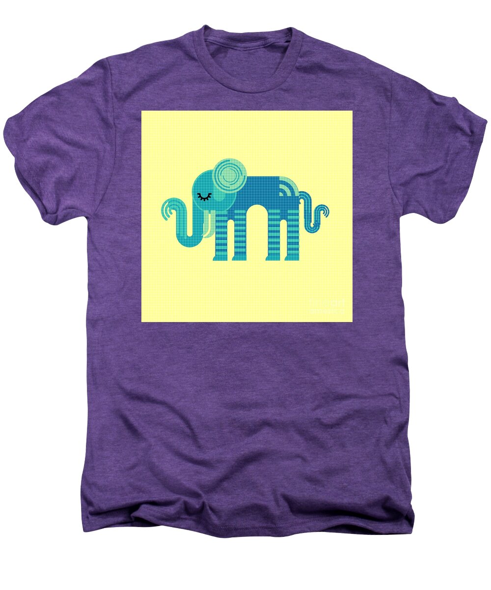 Elephant Men's Premium T-Shirt featuring the digital art Pattern Elephant by Vix Edwards