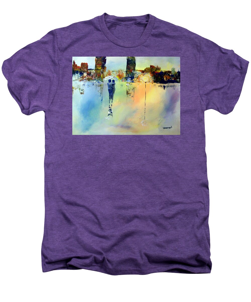 Art Men's Premium T-Shirt featuring the painting Peace at Twilight by Raymond Doward