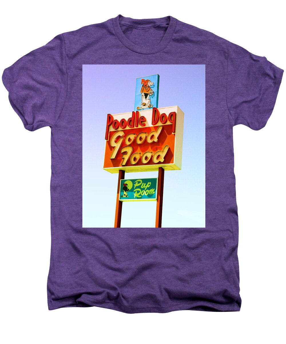 Signs Men's Premium T-Shirt featuring the photograph Poodle Dog Diner by Kathleen Grace