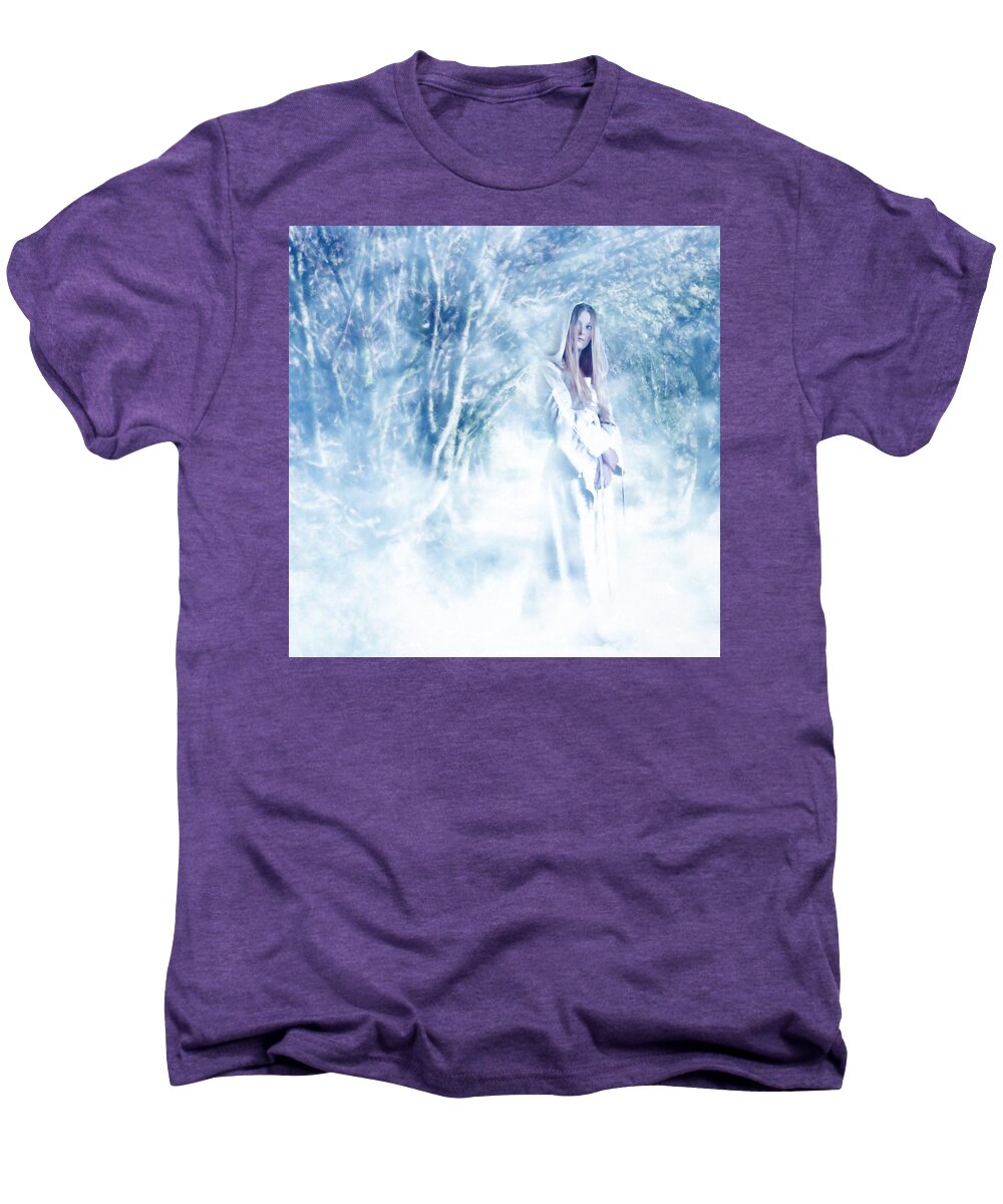 Woodland Men's Premium T-Shirt featuring the photograph Priestess by John Edwards