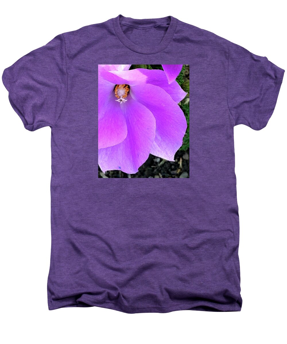 Purple Men's Premium T-Shirt featuring the photograph Purple Flower 1 by Barbara J Blaisdell
